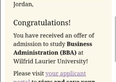 Laurieer University admission offer