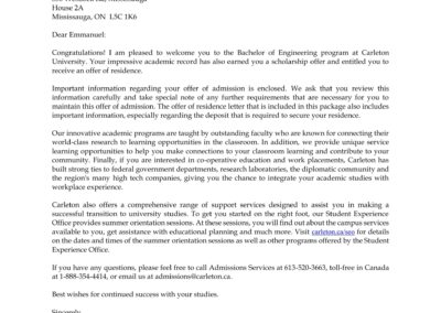Student Letter Carledon Unviersity scaled