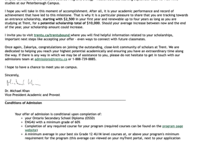 Trent University +10,000 Scholarship