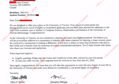 University of Toronto Computer Science offer