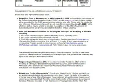 Western University admission