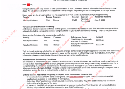 York University +5,000 Scholarship