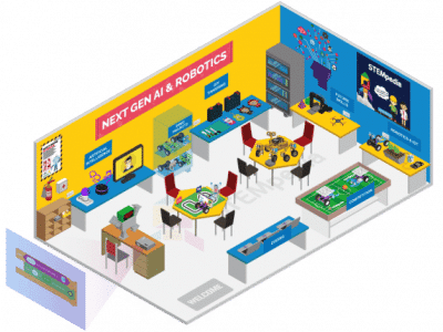 Highlights of our robotics workshops, science labs, and studio spaces