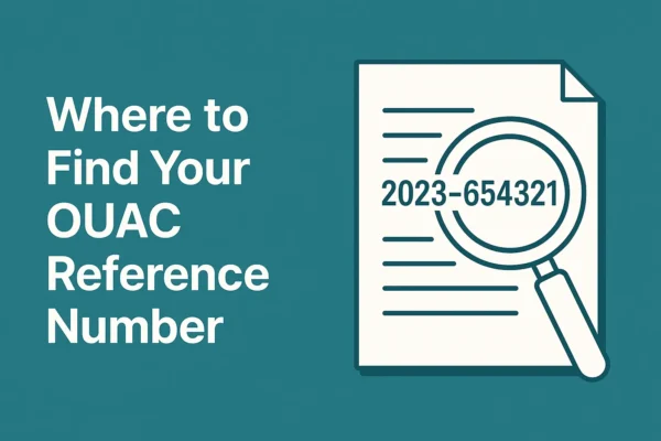 Where to Find Your OUAC Reference Number