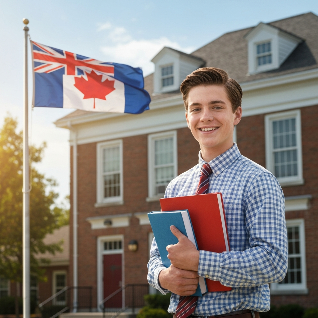 Student outside Ontario school