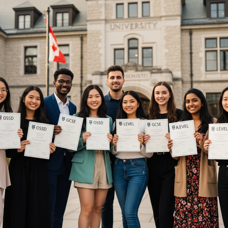 OSSD vs GCSE A-levels Canadian universities