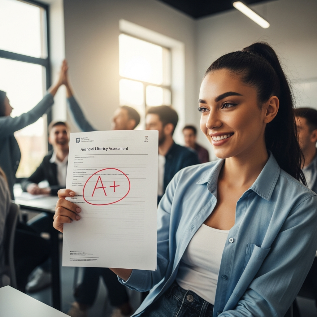 How to Pass Ontario’s Financial Literacy Test on Your First Try (2026) 1 Confident student with test paper