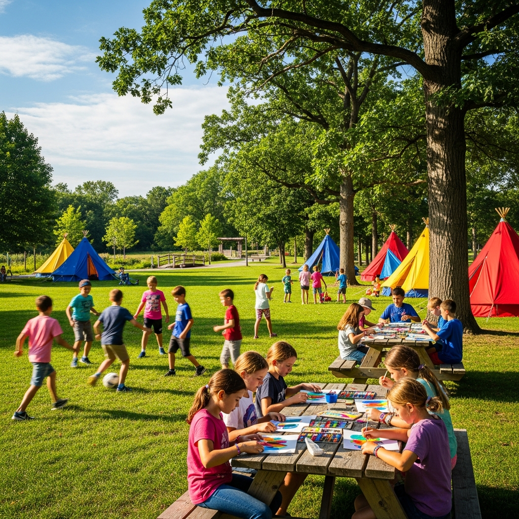 Best Summer Camp in Ottawa (2026) 1 Vibrant summer camp in Ottawa park.