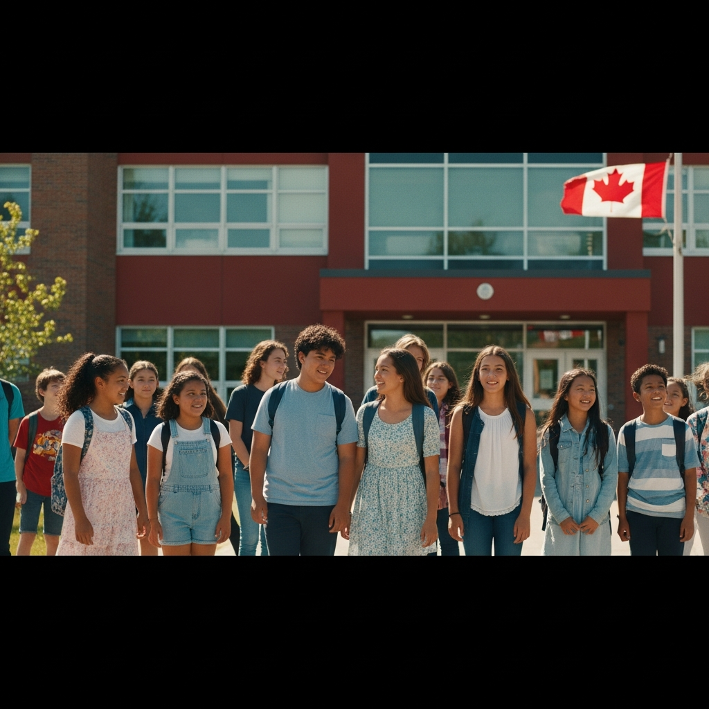 Summer School vs Regular School: Which Is Better for You in Canada?(2026) 1 Canadian students outside school building