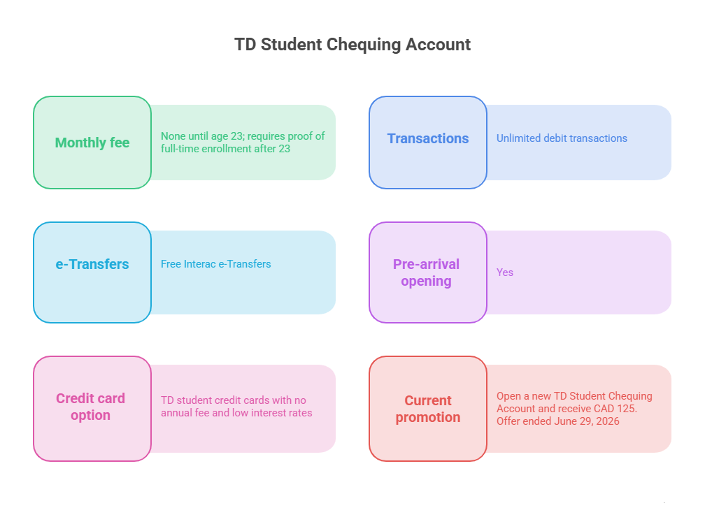 Best Bank Account for International High School Students in Canada: The 2026 Comparison Guide 1 TD Student Chequing Account