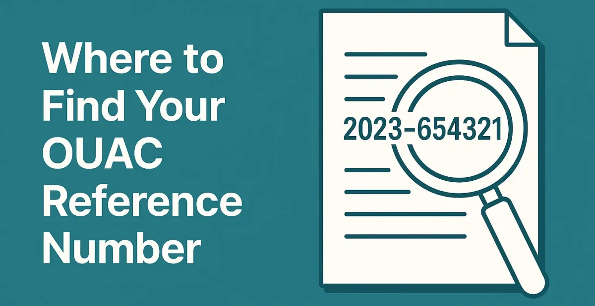 Where to Find Your OUAC Reference Number